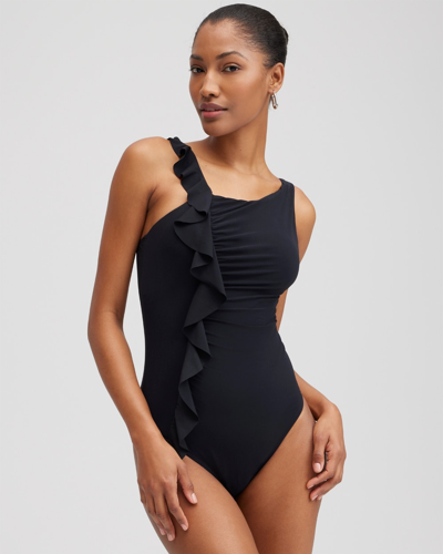Chico's Cascade Lexi One Piece Swimsuit In Navy Blue