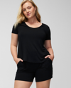 Soma Women's Cool Nights Long Pajama Shorts In Black Size Small |  Mother's Day Pajamas In Black