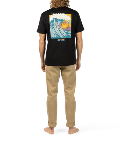 Rip Curl Men's Death In Paradise Short Sleeve T-shirt In Black