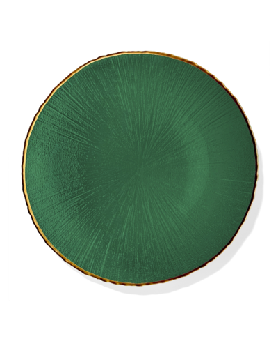 American Atelier Serveware Centro Glass Charger Plate In Green
