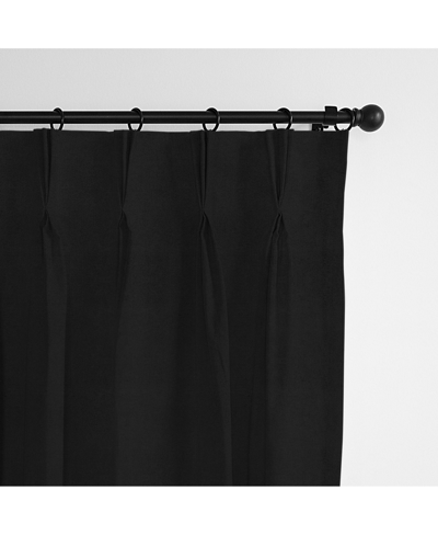 6ix Tailors Fine Linens Vanessa Black Pinch Pleat Drapery Panel