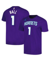 Jordan Men's  Lamelo Ball Purple Charlotte Hornets 2022/23 Statement Edition Name And Number T-shirt In Purple