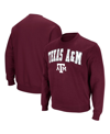 Colosseum Men's  Maroon Texas A&m Aggies Arch & Logo Pullover Sweatshirt In Maroon