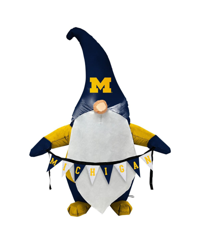 Pegasus Home Fashions Pegasus Michigan Wolverines Inflatable Gnome In Navy,yellow,white