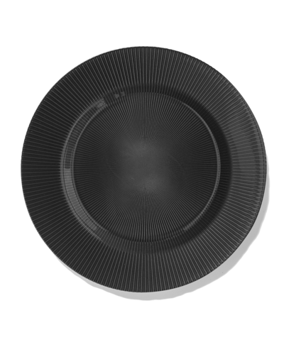 American Atelier Serveware Sunray Glass Charger Plate In Black