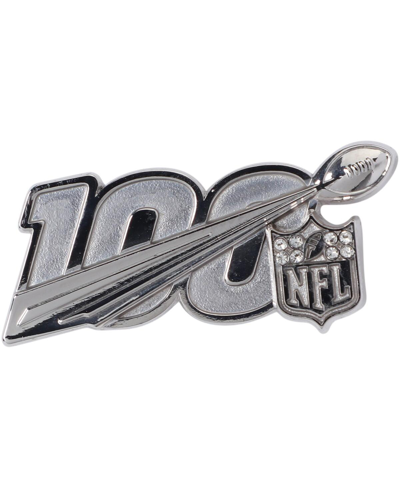 Wincraft Nfl 100th Season Platinum Crystal Studded Collector Pin In Sliver-tone