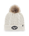 47 BRAND WOMEN'S '47 BRAND CREAM NEW YORK JETS MEEKO CUFFED KNIT HAT