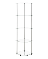Convenience Concepts 13.75" Glass Designs2go Classic 5 Tier Corner Tower In Glass,chrome