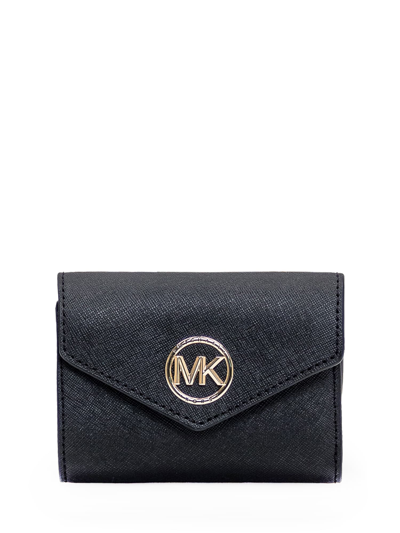 Michael Michael Kors Leather Wallet In Black