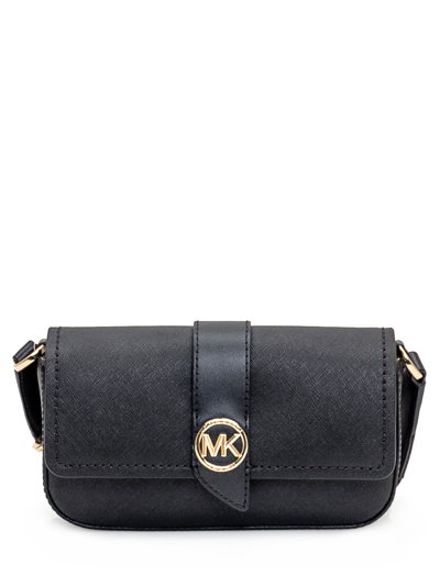 Michael Michael Kors Greenwich Leather Crossbody Bag In Black
