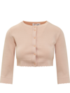 Victoria Beckham Cropped Cardigan In Peach