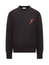 Ferragamo Logo-embroidered Sweatshirt In Nero