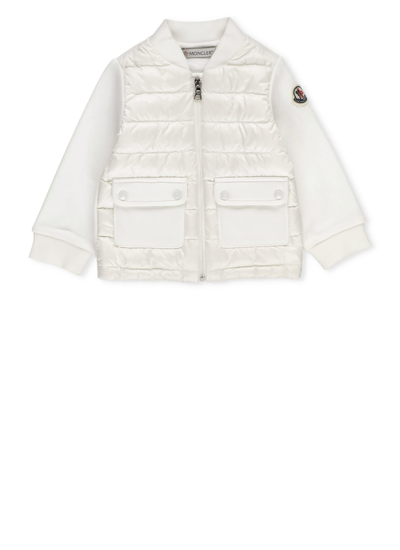 Moncler Babies' Padded Jacket With Logo In White