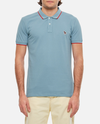 Paul Smith Zebra Polo In Grey