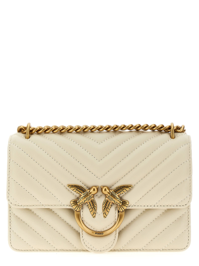 Pinko Mini Love Bag One Crossbody Bag In 白色的