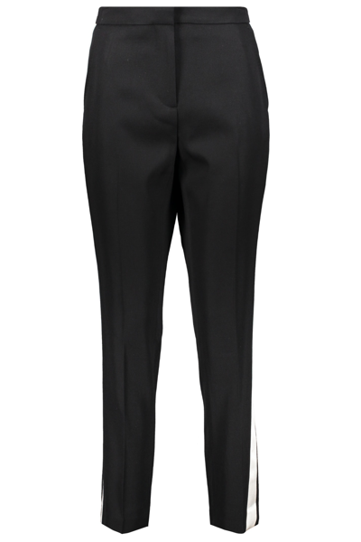 Burberry Wool Trousers In Black
