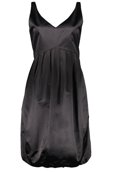 Burberry Silk Midi-dress In Black