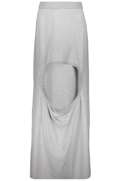 Burberry Long Skirt In Grey