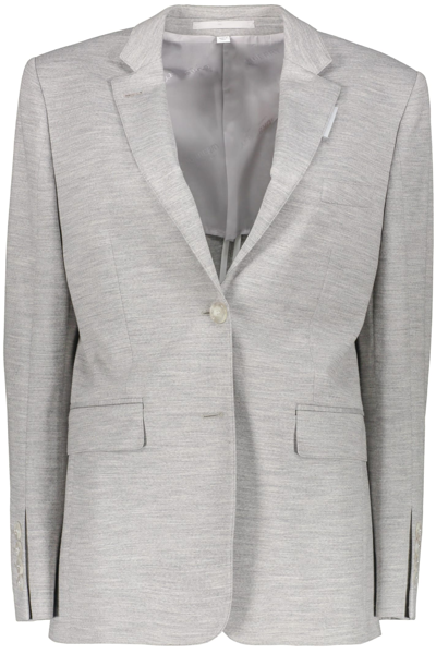 Burberry Single-breasted Two-button Blazer In Grey