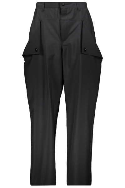Burberry Virgin Wool And Mohair Trousers In Black