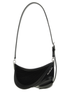 Mugler Medium Spiral Curve 01 Embossed Crossbody Bag In Black