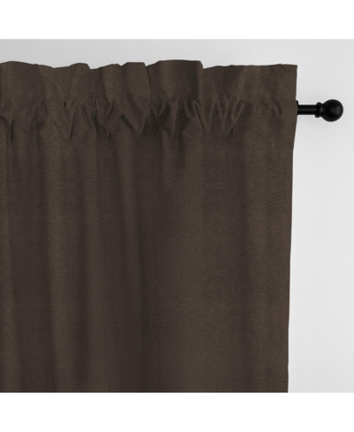 6ix Tailors Fine Linens Vanessa Chocolate Pole Top Drapery Panel