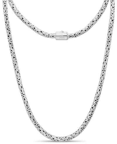 Devata Borobudur Round 4mm Chain Necklace In Sterling Silver