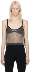 Stine Goya Black Embellished Camisole In 4109 Crystals
