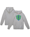 Mitchell & Ness Men's  Heather Gray Seattle Sounders Fc Primary Logo Pullover Hoodie In Heather Gray