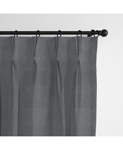 6ix Tailors Fine Linens Vanessa Charcoal Pinch Pleat Drapery Panel