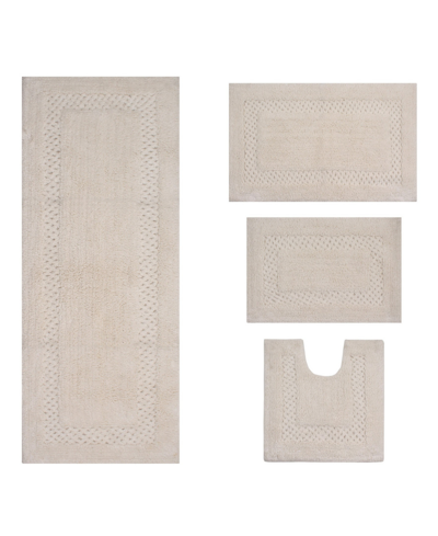 Home Weavers Classy Bathmat Rugs 4 Piece Set In Ivory