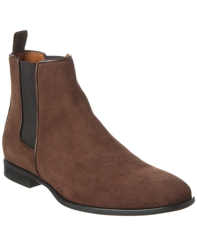 Aquatalia Adrian Weatherproof Suede Bootie In Brown