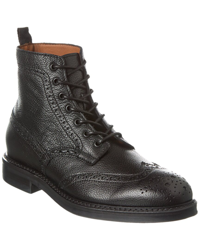 Aquatalia Savino Weatherproof Leather Boot In Black