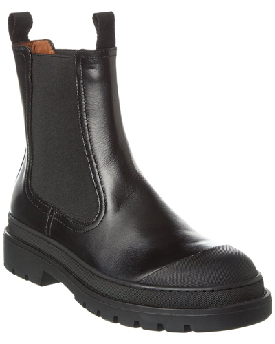 Aquatalia Kent Weatherproof Leather & Shearling Boot In Black