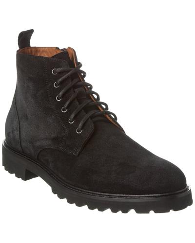 Aquatalia Leaston Weatherproof Suede Boot In Black