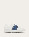 Valentino Untitled Rockstud Denim Sneaker In Denim/white