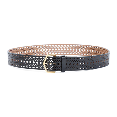 Alaïa Vienne Leather Belt In Noir