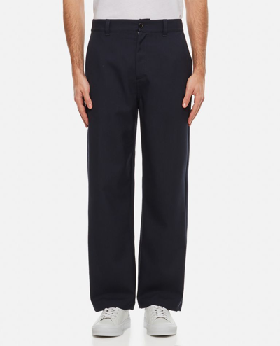 Marni Trousers With  Logo Waistband In Blue