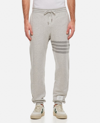 Thom Browne Grey Jersey Joggers With 4bar Detail In Grey