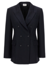 P.a.r.o.s.h Peak-lapels Double-breasted Blazer In Blue