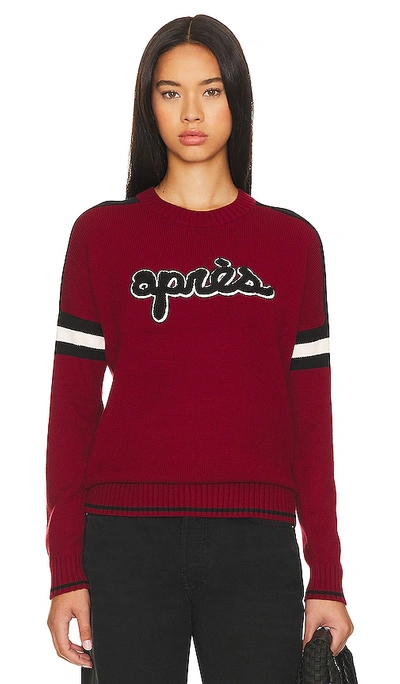 Alp N Rock Apres Ski Ii Crew Neck Jumper In Burgundy