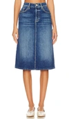 Mother The Vagabond Midi Skirt It's A Small World (also In 23,24,25,26,27,28,29,30,31,32,33,34) In Blue