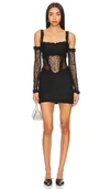 More To Come Ezra Lace Cut Out Dress In Black