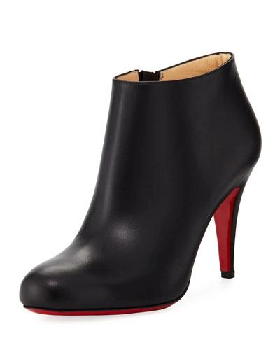 Christian Louboutin Belle Leather Red-sole Ankle Boots In Black