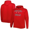 Profile Men's Red Chicago Bulls Big And Tall Heart And Soul Pullover Hoodie In Red