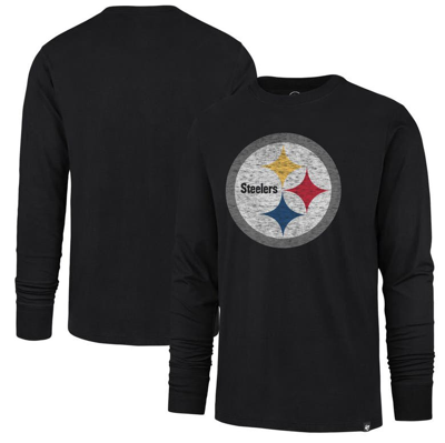 47 ' Black Pittsburgh Steelers Premier Franklin Long Sleeve T-shirt