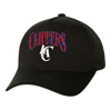 MITCHELL & NESS BLACK LA CLIPPERS SUGA X NBA BY MITCHELL & NESS CAPSULE COLLECTION GLITCH STRETCH SNAPBACK HAT