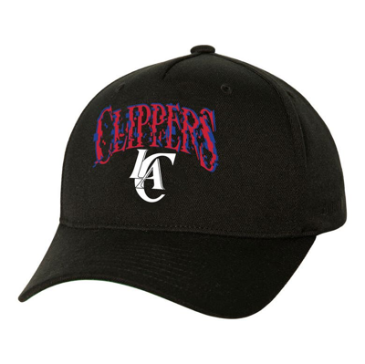 Mitchell & Ness Men's Black La Clippers Suga X Nba By  Capsule Collection Glitch Stretch Snapback Hat