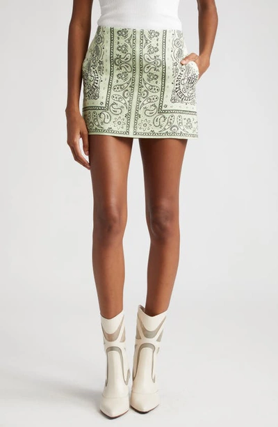 Zimmermann Matchmaker Bandana Linen Micro Skirt In Multi