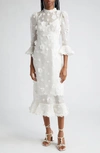 Zimmermann Matchmaker Lift Off Midi Dress In Ivory